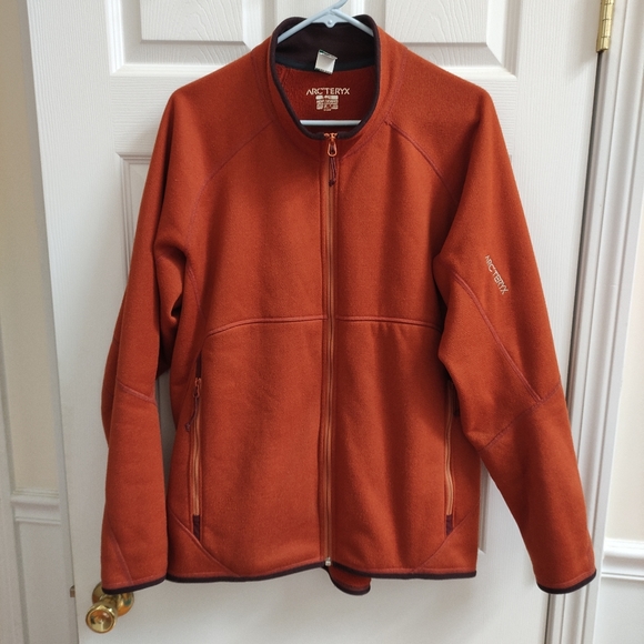 Arcteryx Arc'teryx Polartec Fleece Jacket Full Zip Made in Canada Orange men's L - Picture 1 of 13